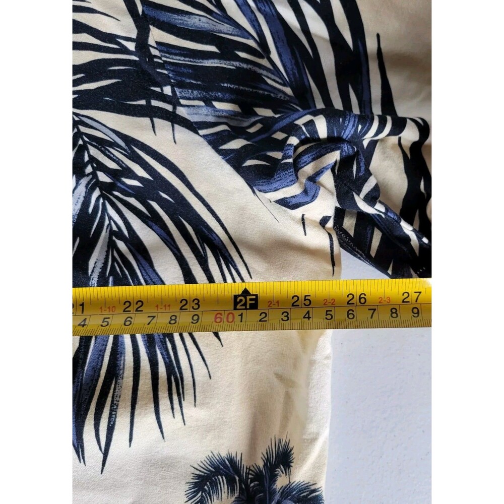 RJC Hawaiian Shirt Men's XL Beige Tan Tropical Palm Tree Button Up Vintage USA - Picture 6 of 7